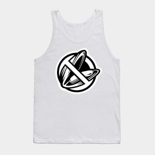 White Anti Mussel Symbol Tank Top